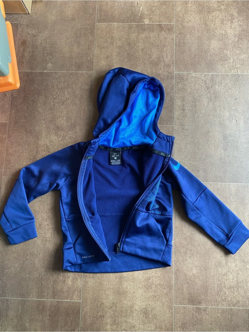 Nike Kids Royal Blue Dri-FIT Full-Zip Hoodie